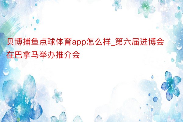 贝博捕鱼点球体育app怎么样_第六届进博会在巴拿马举办推介会